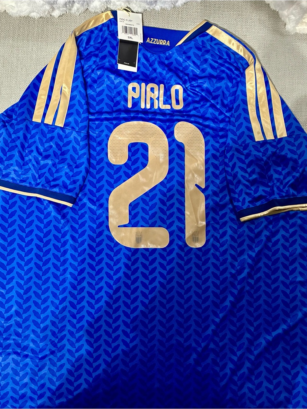 adidas Men’s 3xl player authentic slim fit Andrea Pirlo #21 Italy World Cup